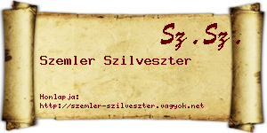 Szemler Szilveszter névjegykártya